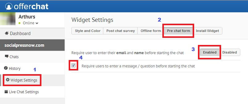 Pre Chat Form for Live Chat Customer Service