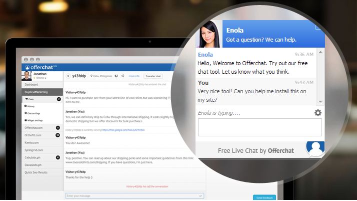 Offerchat live chat support